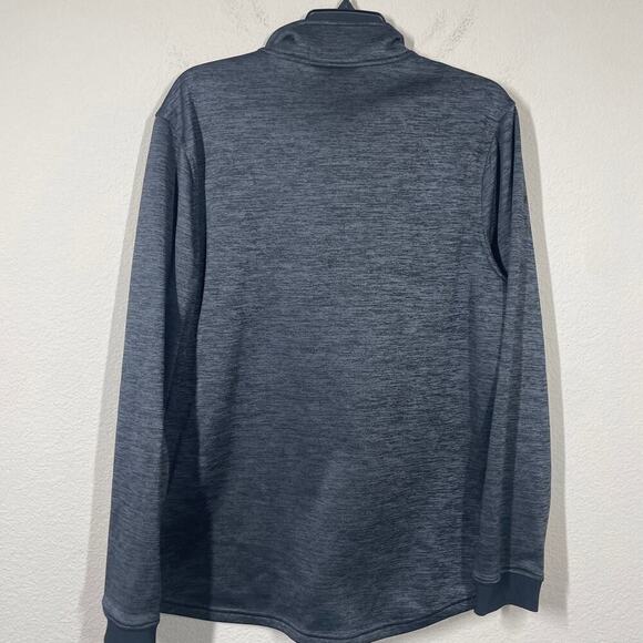 Under Armour Mens Size Large Coldgear Half Zip Pullover Gray Orange Long Sleeves - Picture 6 of 9